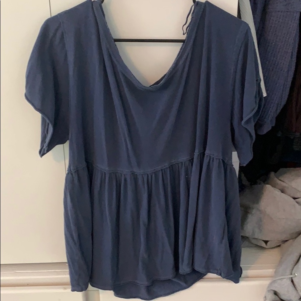 FREE PEOPLE PEPLUM SHIRT
